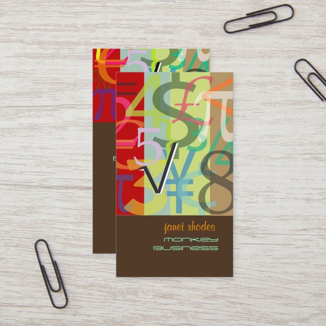 Accountant, Financial Advisor/DIY background colou Business Card (Front/Back In Situ)