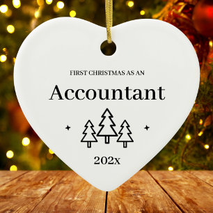 Accountant First Christmas Ceramic Tree Decoration