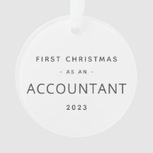 Accountant First Christmas Modern Custom