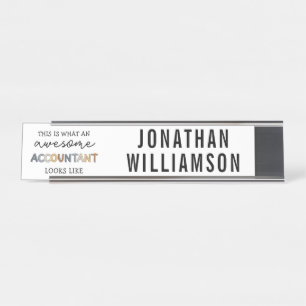 Accountant Funny Awesome CPA Accounting Desk Name Plate