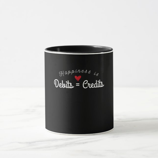 Accountant  Funny Debits Equals Credits CPA Gift Mug (Center)