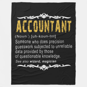 Accountant Funny Definition Custom Gift Fleece Blanket