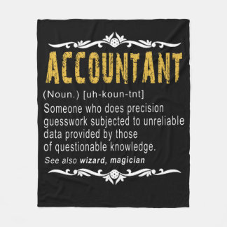 Accountant Funny Definition Custom Gift Fleece Blanket