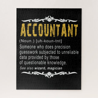 Accountant Funny Definition Custom Gift Jigsaw Puzzle