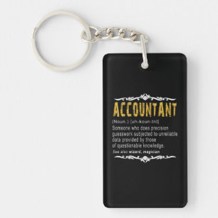 Accountant Funny Definition Custom Gift Key Ring