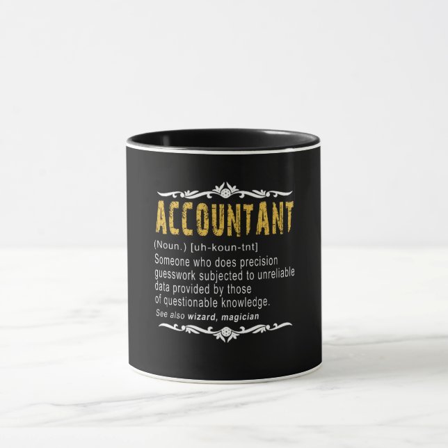 Accountant Funny Definition Custom Gift Mug (Center)