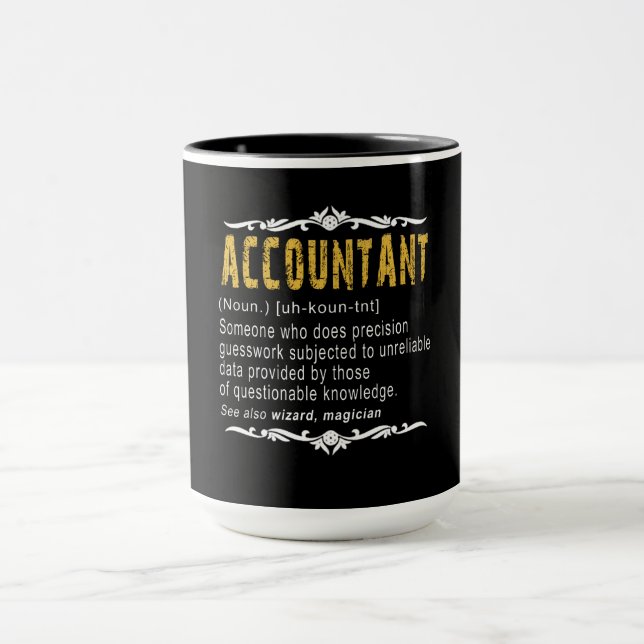 Accountant Funny Definition Custom Gift Mug (Center)