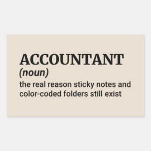 Accountant - Funny Definition Rectangular Sticker