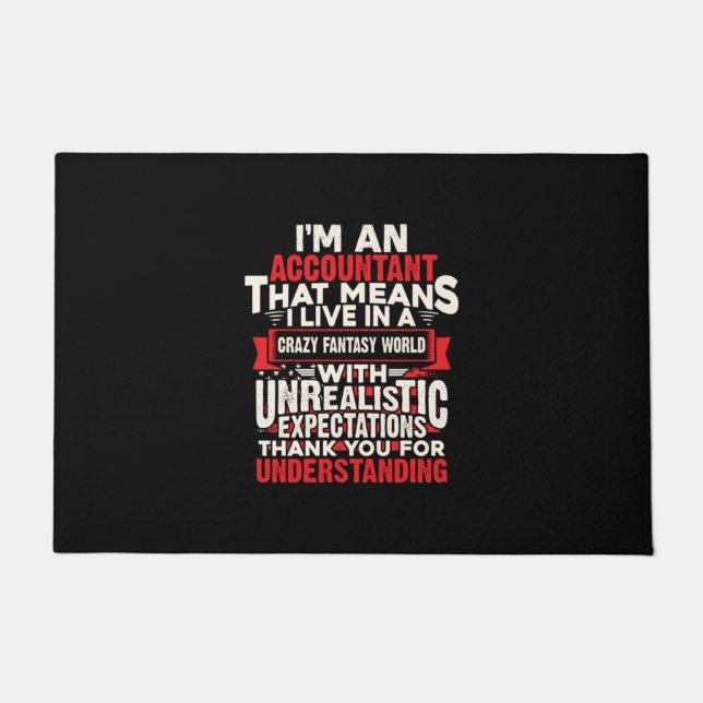 Accountant Gift | I Am An Accountant Doormat (Front)