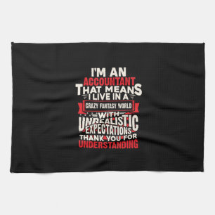 Accountant Gift I Am An Accountant Tea Towel