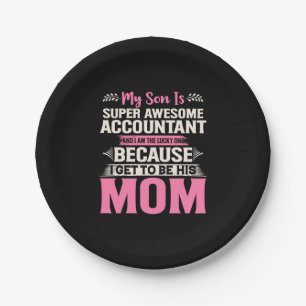 Accountant Gift Super Awesome Accountant Paper Plate