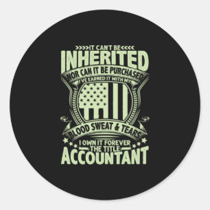 Accountant Gift The Title Accountant Classic Round Sticker