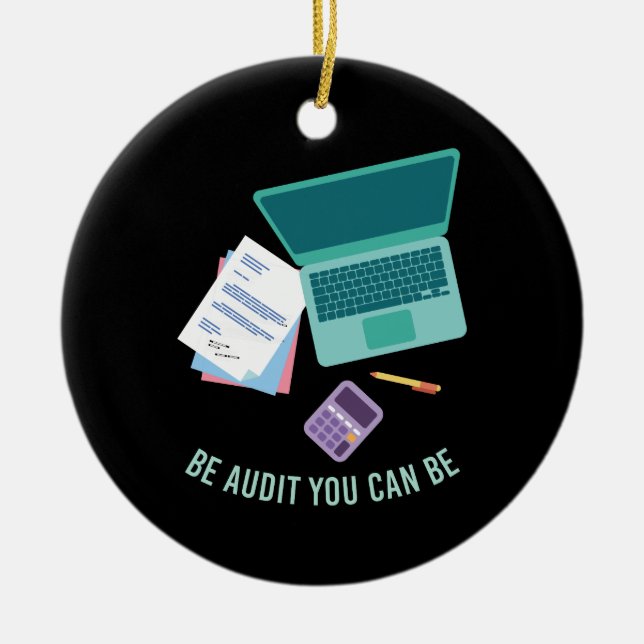 Accountant Gifts Ceramic Tree Decoration (Front)