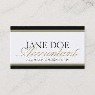 Accountant Gold Script Business Card