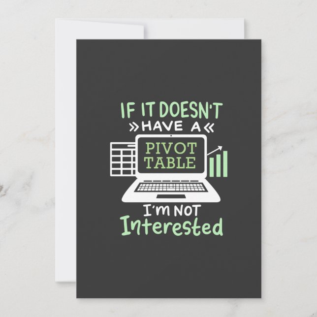 Accountant Have A Pivot Table Invitation (Front)