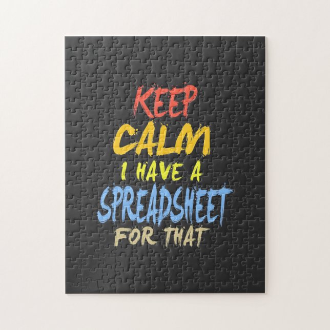 Accountant Have A Spreadsheet For That Jigsaw Puzzle (Vertical)
