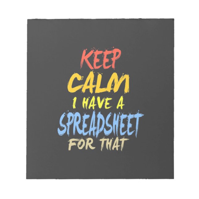 Accountant Have A Spreadsheet For That Notepad (Front)