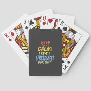 Accountant Have A Spreadsheet For That Playing Cards