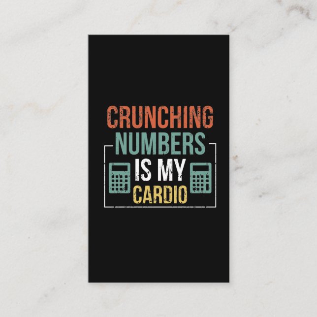 Accountant Humor Accounting Number Calculator Business Card (Front)