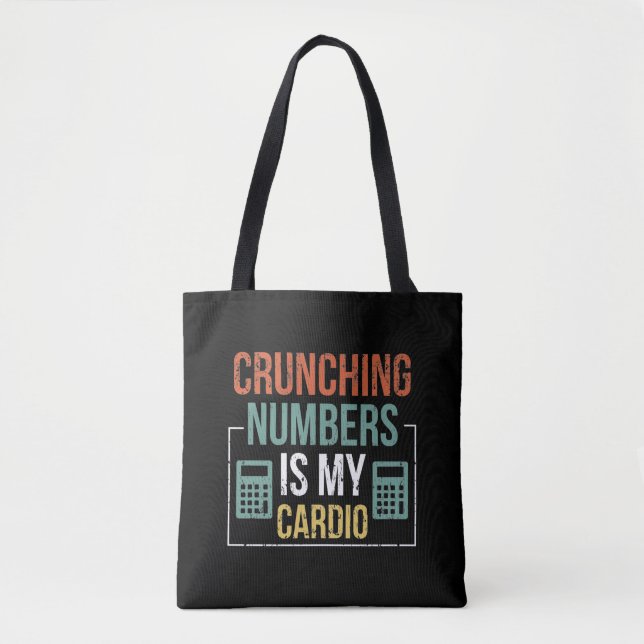 Accountant Humor Accounting Number Calculator Tote Bag (Front)