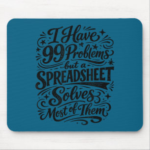 Accountant humor spreadsheet data analyst mouse mat