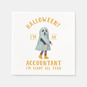 Accountant I_m Scary All Year CPA Halloween Accoun Napkin
