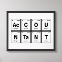 Accountant in Periodic Table Elements Poster