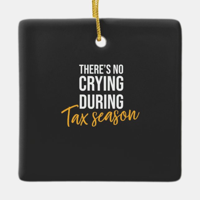 Accountant In Tax Season Ceramic Ornament (Front)