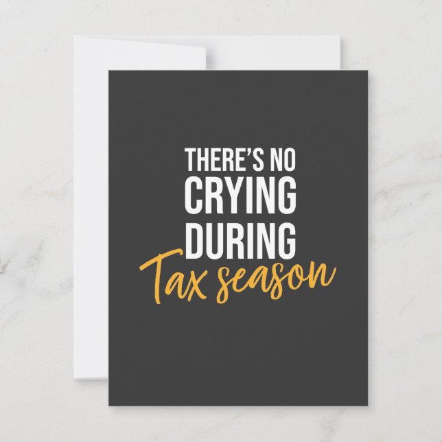 Accountant In Tax Season Thank You Card (Front)