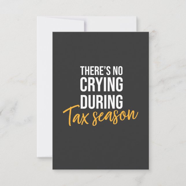 Accountant In Tax Season Thank You Card (Front)