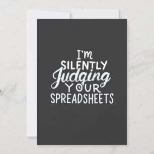 Accountant Judging Your Spreadsheets Invitation