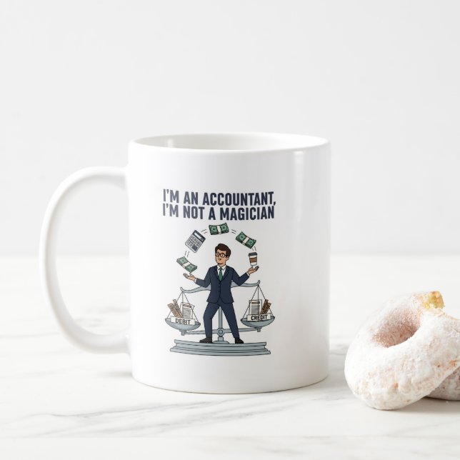 Accountant Life Essentials – Professional Finance  Coffee Mug (With Donut)