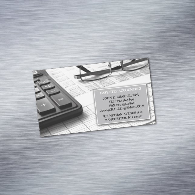 Accountant Magnetic Business Card (In Situ)