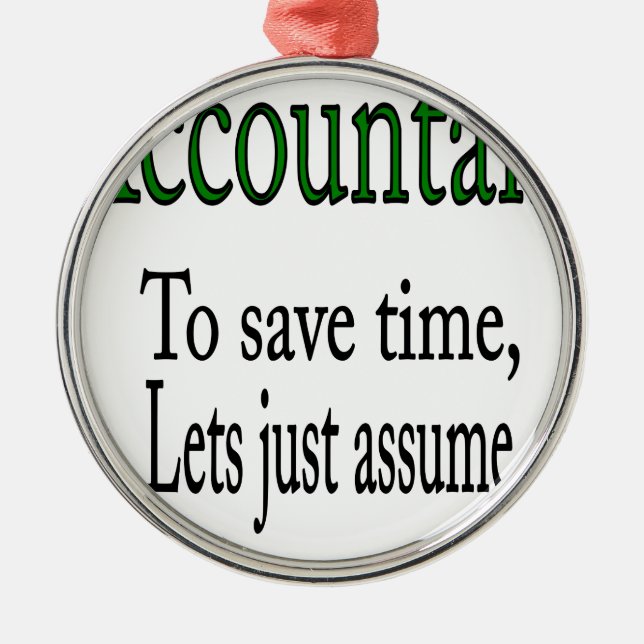 ACCOUNTANT METAL TREE DECORATION (Front)