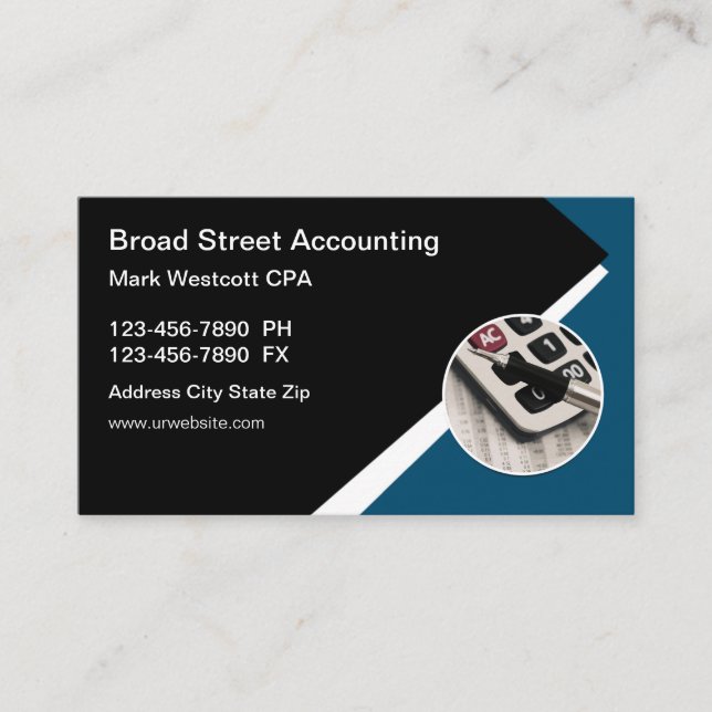 Accountant Modern Classic Business Cards (Front)