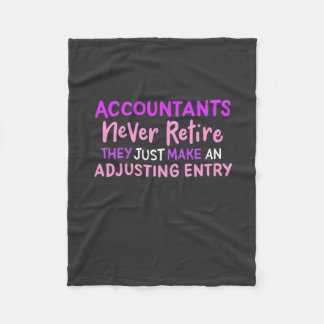 Accountant Never Retire Fleece Blanket