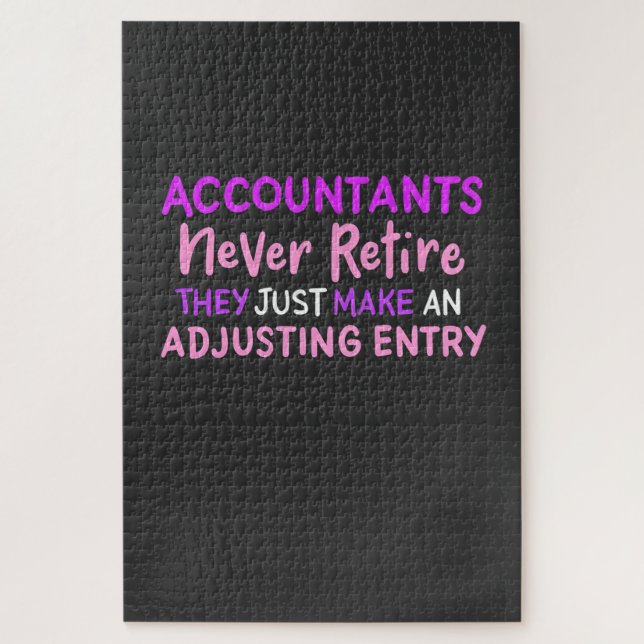 Accountant Never Retire Jigsaw Puzzle (Vertical)