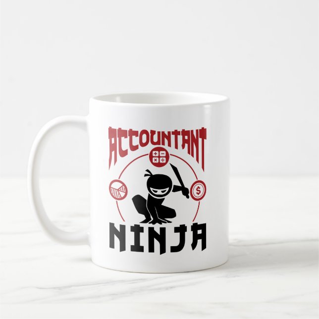 Accountant Ninja Accounting CPA Coffee Mug (Left)