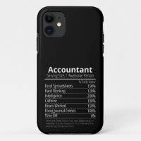Accountant Nutrition Fact, Nutrition Facts