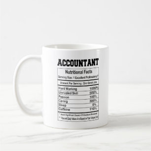 Accountant Nutrition Facts Coffee Mug