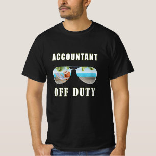 Accountant off duty sunglasses palm beach vacation T-Shirt