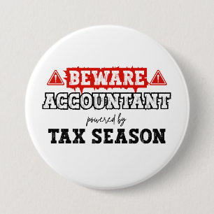 Accountant Powered By Tax Season Funny Accounting 7.5 Cm Round Badge