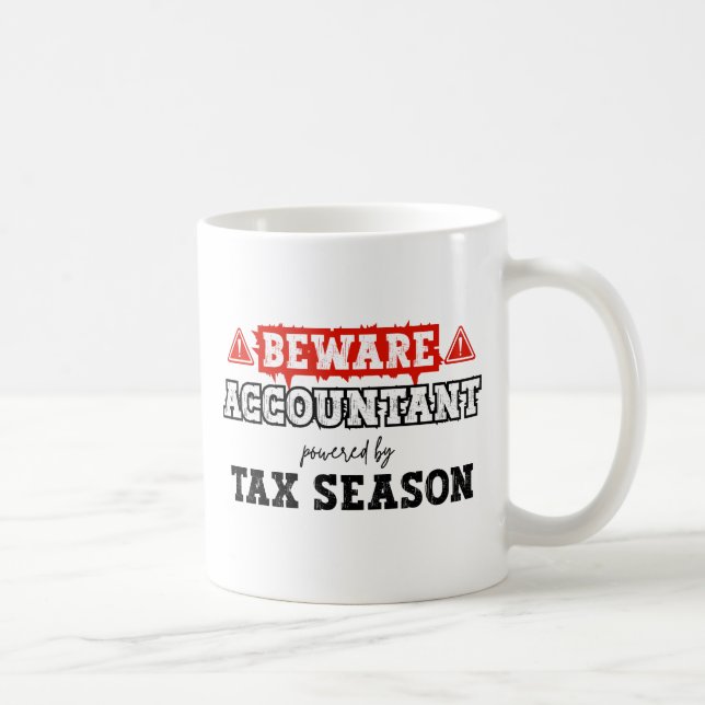 Accountant Powered By Tax Season |Funny Accounting Coffee Mug (Right)