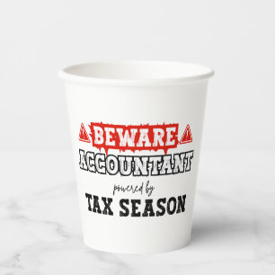 Accountant Powered By Tax Season Funny Accounting Paper Cups