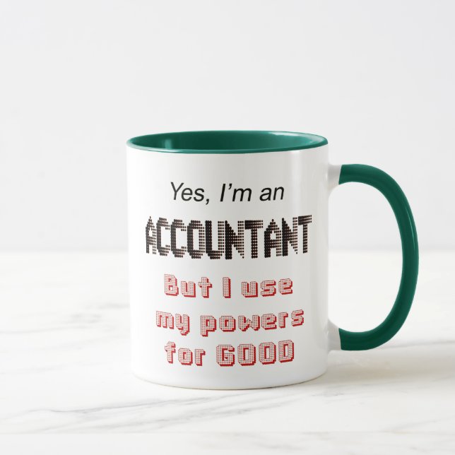 Accountant Powers Funny Office Humour Saying Mug (Right)