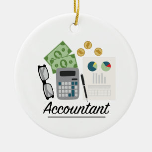 Accountant Profession Ceramic Tree Decoration
