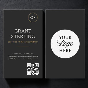 Accountant QR Code Logo Professional Business Card