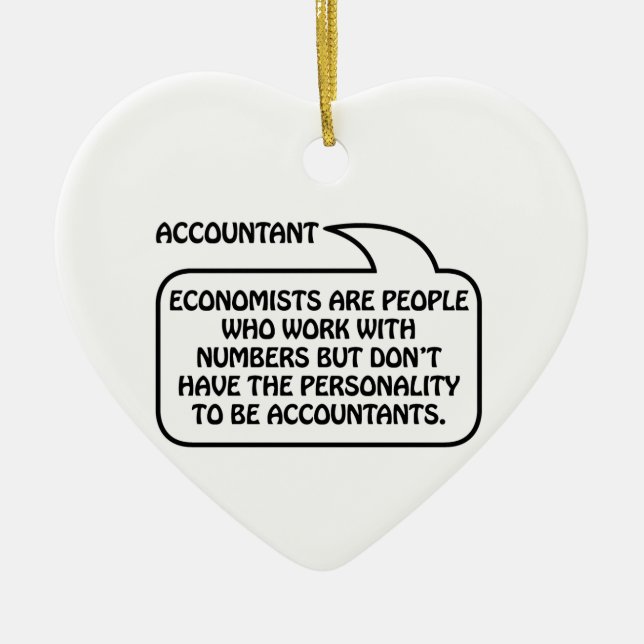 Accountant Quote Bubble Ceramic Tree Decoration (Front)