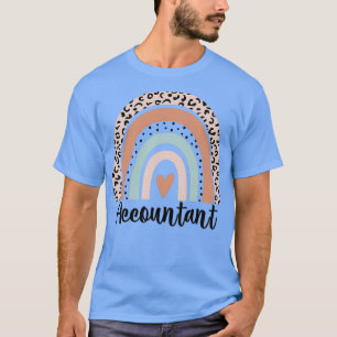 Accountant Rainbow Leopard Accounting Life Cpa Fun T-Shirt