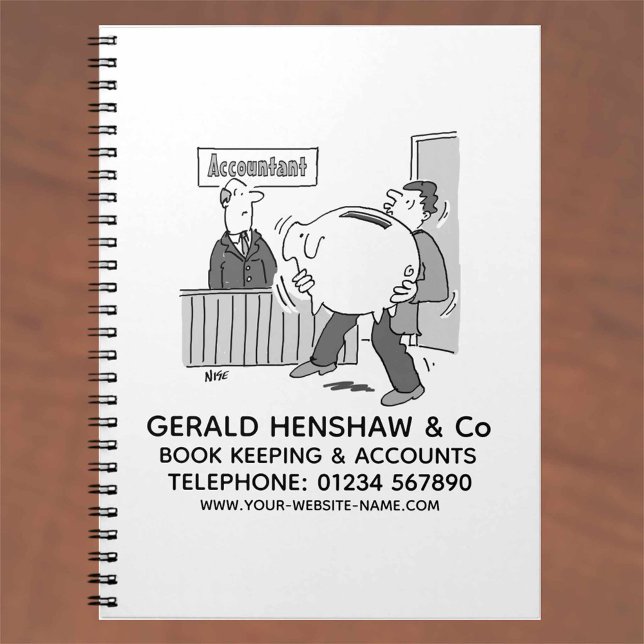 Accountant Receives a Large Piggy Bank Notebook (Creator Uploaded)